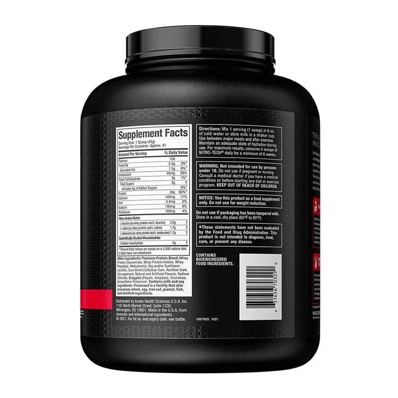 Nitrotech Whey Protein - 4 LBS